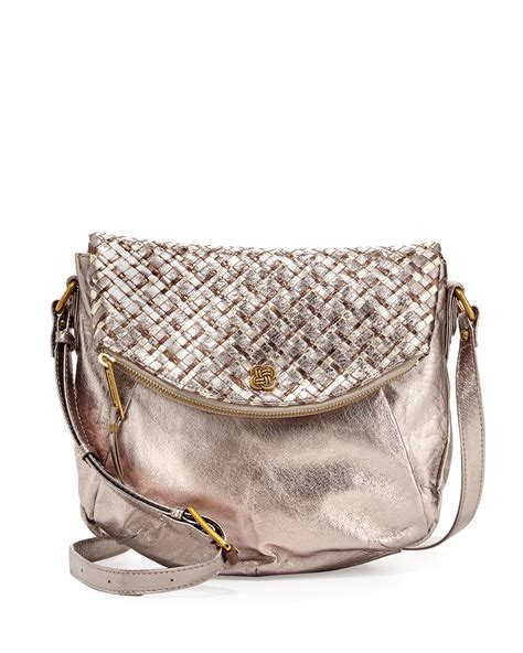 box metallic leather crossbody bag|metallic crossbody handbags.